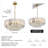 Modern 8-lights Tiered Dimmable Crystal Chandelier