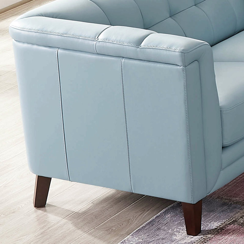 Causeuse en cuir pour la maison, Bleu