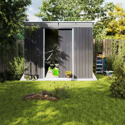 Remises de jardin extérieures en métal l 8 pi. X P 6 pi.