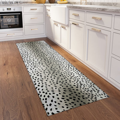 Tapis blanc / noir Abiy