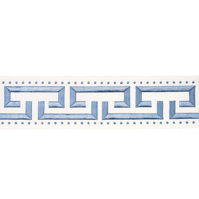 Schumacher X Paloma Contreras Margo Fret Trim, Porcelain
