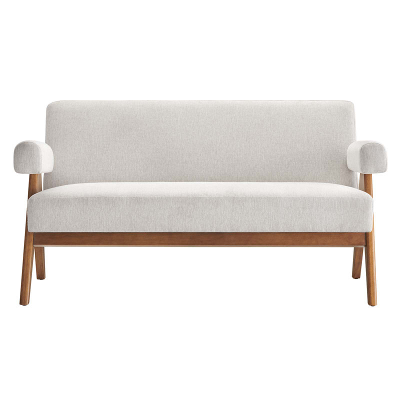 Modway Lyra 59'' Loveseat, Ivory Revolution Performance Fabrics