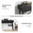 39" Small Space Desk & Vanity, Solid Wood 2-Drawer Compact Black Desk -143293383