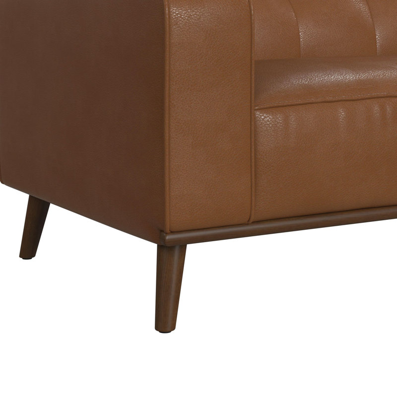 Chaise Carillo avec façade en bois brun caillou, Tanné
