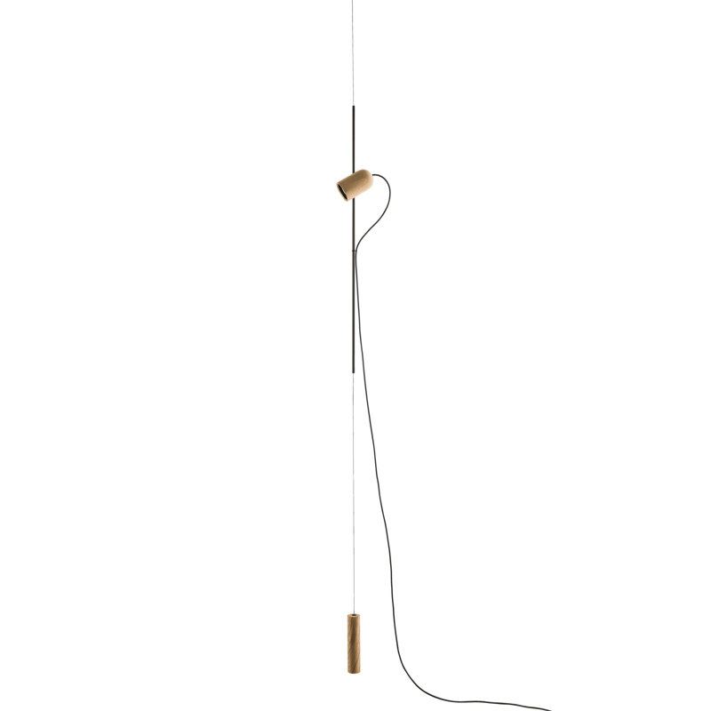 Onfa 1 - Light Single Pendant, Graphite, Oak
