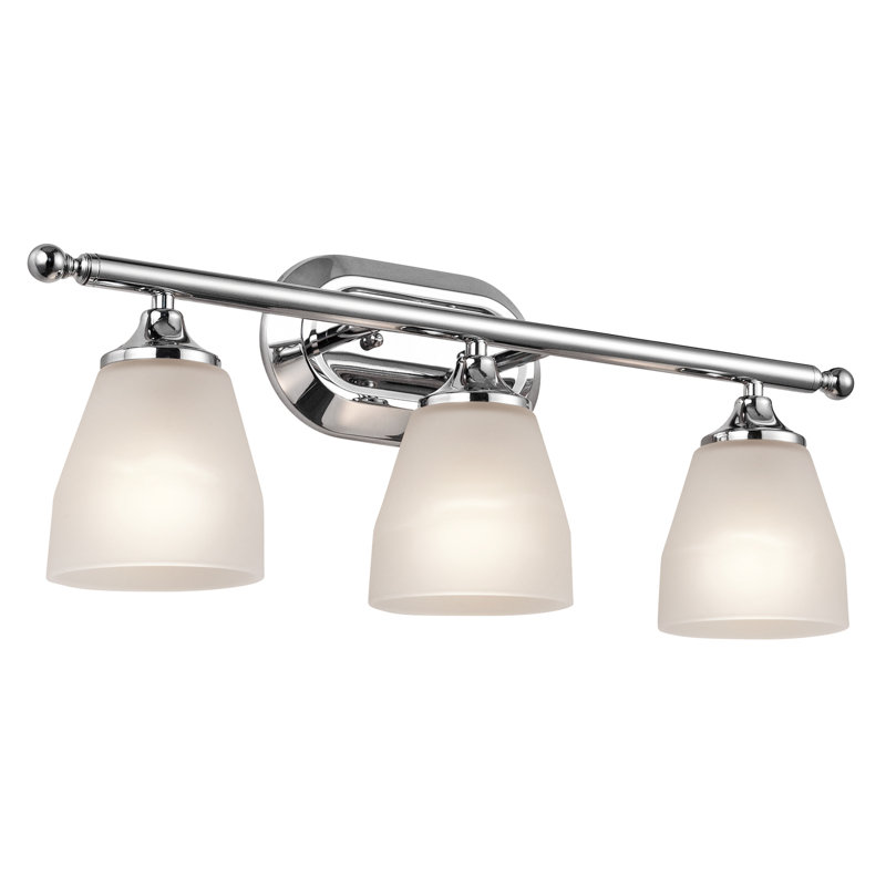 Éclairage pour salle de bain 3 lumières Parmelia, Chrome