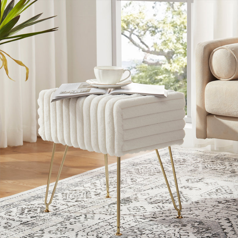 Tabouret de coiffeuse Modern, Blanc