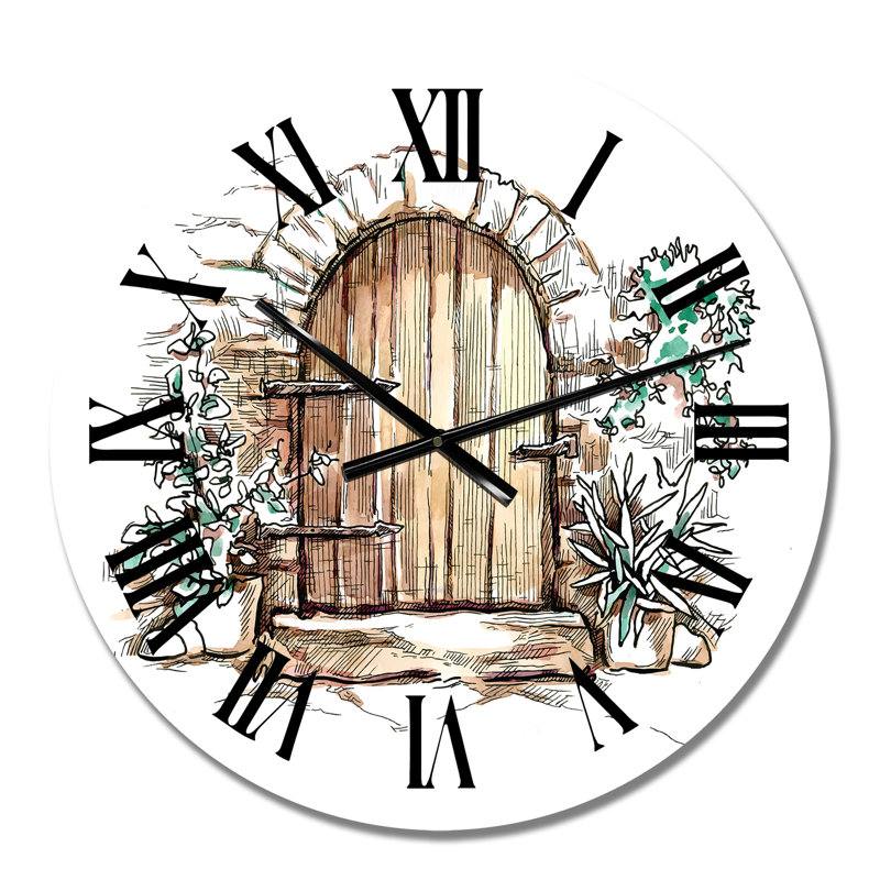 Vintage Old Europe View XIII - Vintage Wall Clock, Small