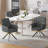 22.5" W Modern Chenille Upholstered  Dining Chairs with Armrests Swivel Armchairs-1606599897