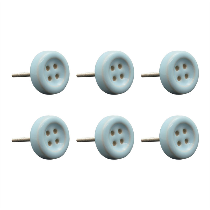 Nicola Spring - Ceramic Cabinet Knobs, Blue