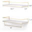 Ensemble de 2 tablettes flottantes blanches avec barre à serviettes dorée, tablettes décoratives murales de 15,7 po pour la salle de bain, la cuisine, le salon et la chambre à coucher, tablettes modernes en bois de cèdre massif