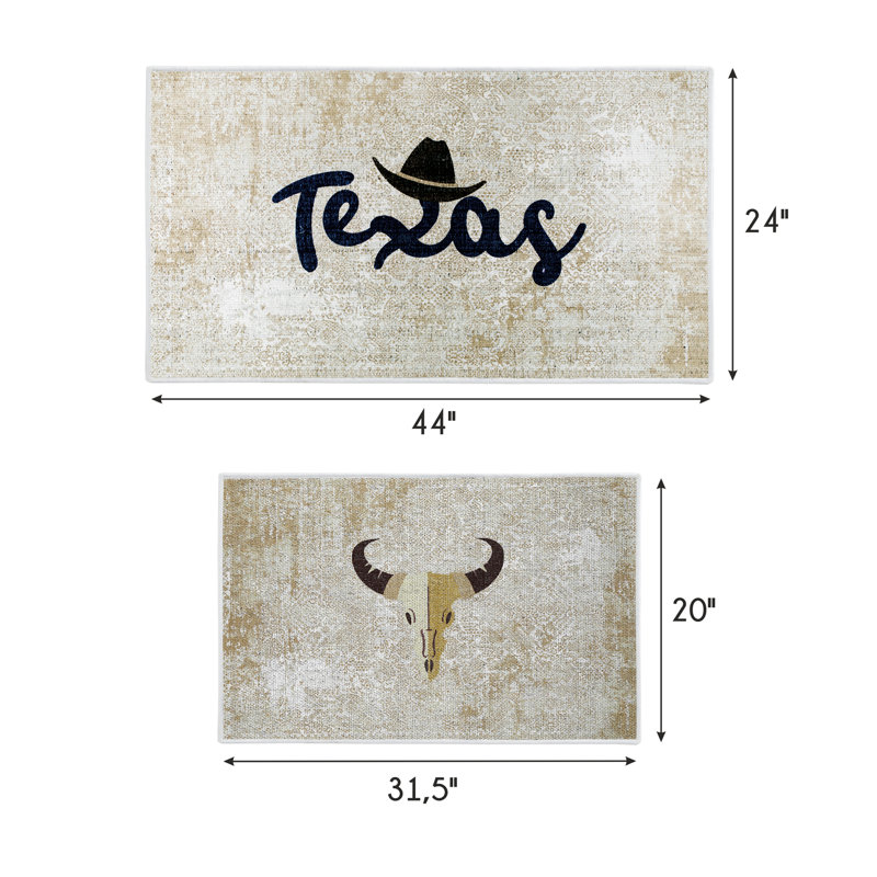 Tapis de cuisine polyvalent 2 pièces