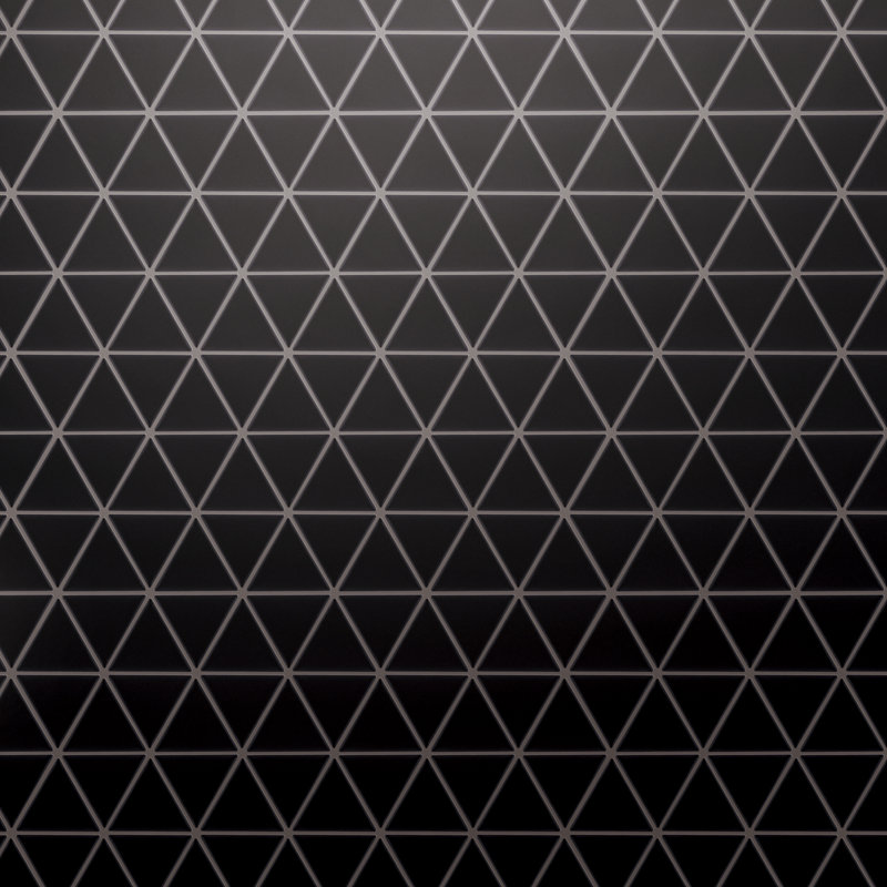 Porcetile 9.69 in. x 11.46 in. Geometric Matte Porcelain Mosaic Wall and Floor Tile, Black