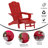 Collis All-Weather HDPE Indoor/Outdoor Adirondack Chair with Cup Holder and Pull Out Ottoman-88681469