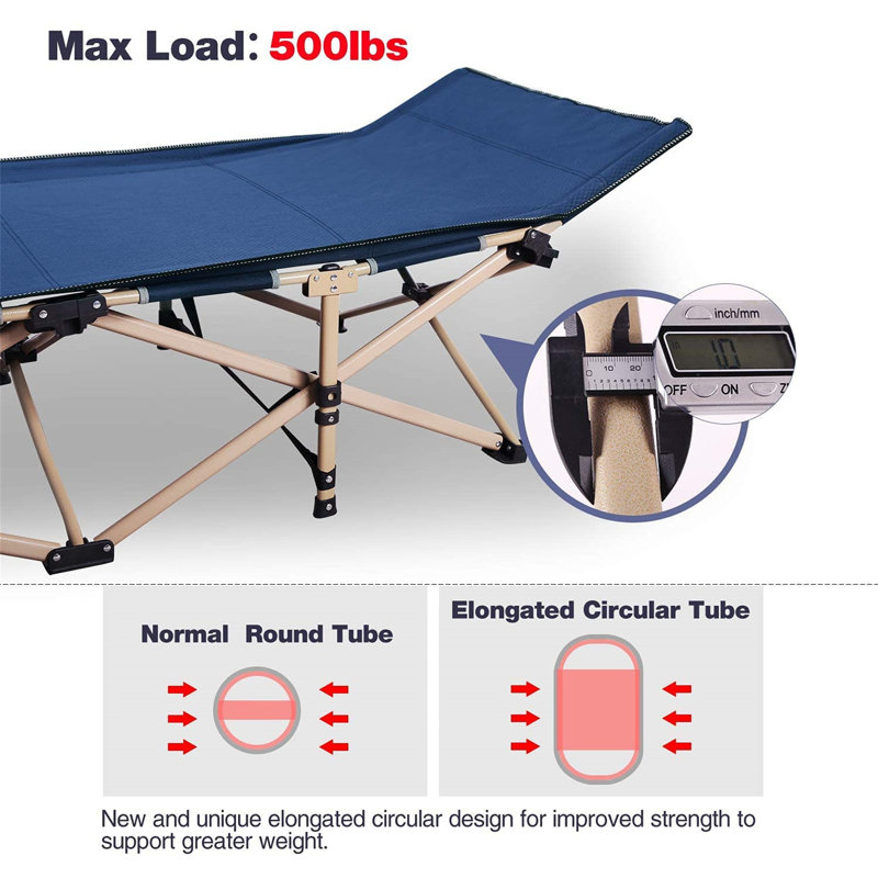 Lit de camp pliant, Bleu marine