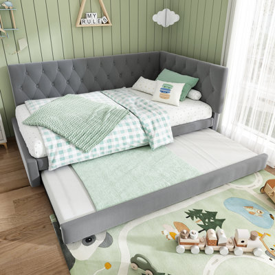 Upholstered Daybed with Trundle