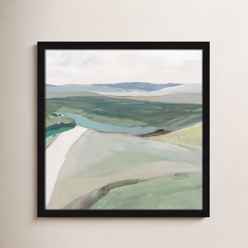 «Wolfdale Fields Of Green II» par - Impression de cadre photo unique, Cadre noir satiné, H 17 po x l 17 po x P 1,25 po