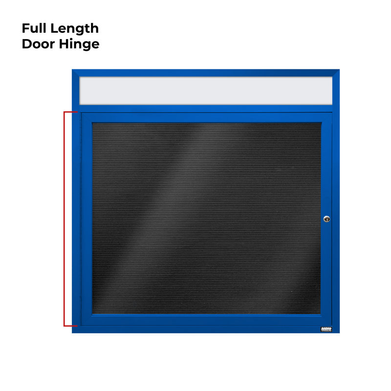 Carte à fixation murale délimitée directory cabinet, Bleu thermolaqué, Un, H 36 po x l 36 po
