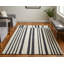 Tapis de style Mid-Century moderne, ivoire / noir Ryo 2 pi x 3 pi-860107051