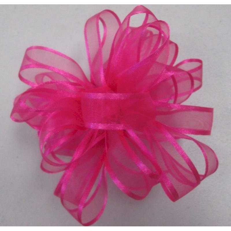 Solid Colour Fabric Shatterproof Ribbon, 1.5" H x 4" W x 4" D, Hot/Pink