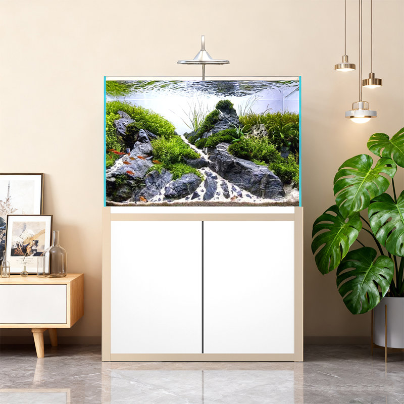 Aquarium ouvert sans cadre en verre ultra-blanc, 25.10 Gallon (47.24"H x 23.62"W x 17.72"D), Blanc