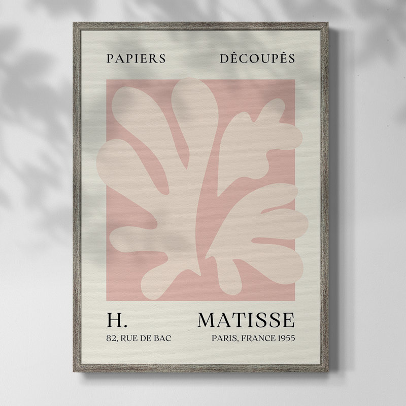 Matisse CL III, reproduction d'art encadrée - bois massif, H 15 po x l 12 po