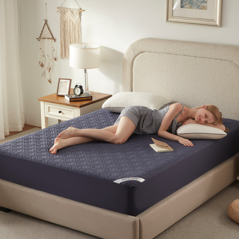 BEDLORE® Noiseless Waterproof Mattress Protector, Hypoallergenic Quilted Washable Mattress Cover, Breathable Mattress Pad with 15-40cm Deep Pocket