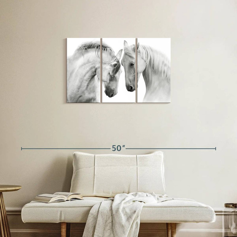 Chevaux courtisant, H 20 po x l 33 po