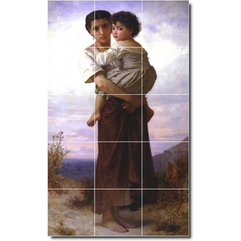 Carreau de peinture murale 24 po x 40 po 8 po x 8 po, Mère enfant 807