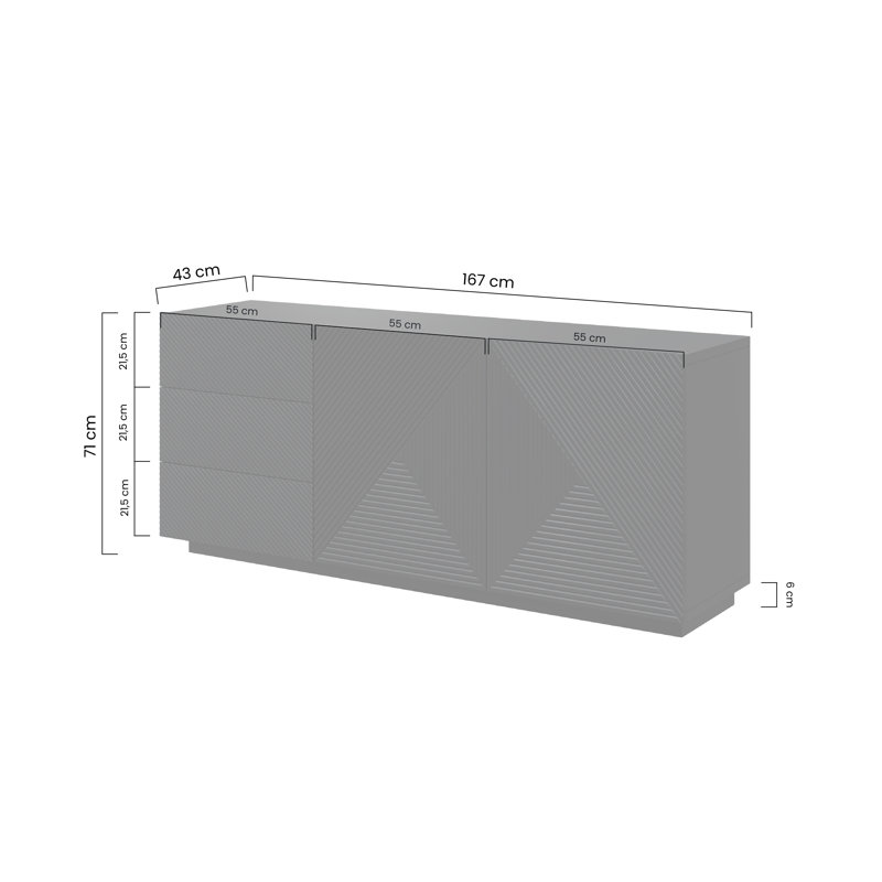 Aaizah 167cm Sideboard, Cashmere