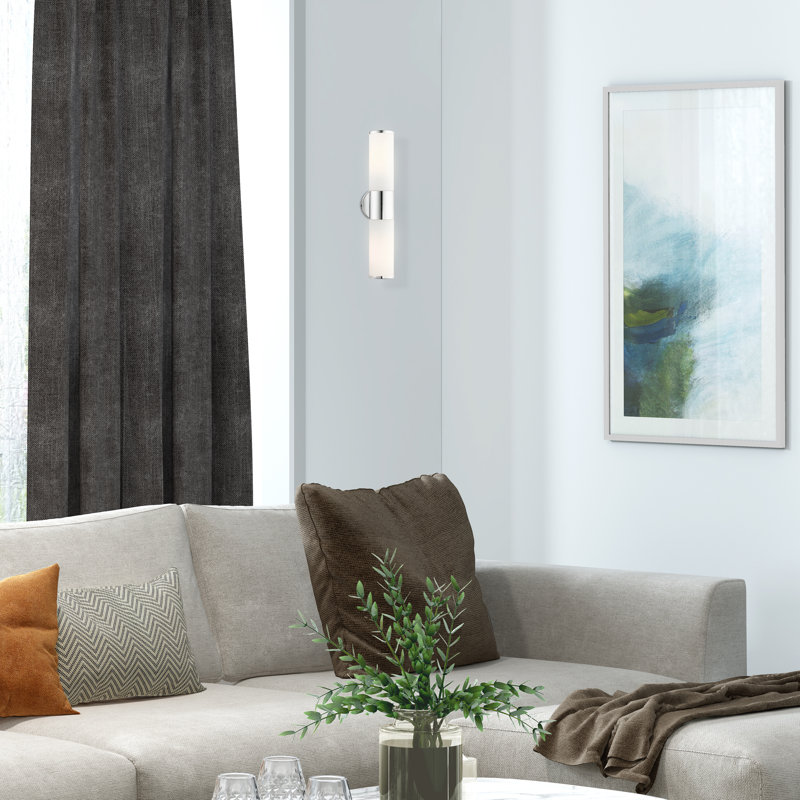 Éclairage pour salle de bain à 2 lumières à intensité variable Collingwood, Chrome poli
