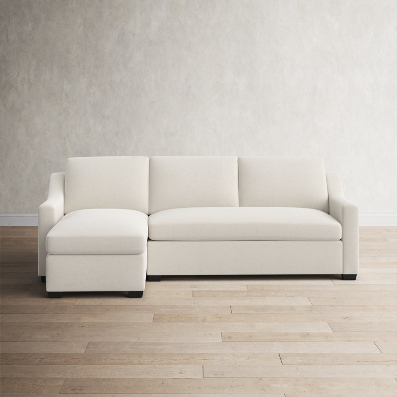 Cranbrook Upholstered L-Shaped Sectional, Nomad Snow Crypton® Chenille, Left Hand Facing