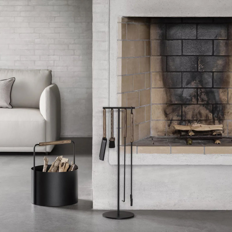 Steel Fireplace Shovel, Black