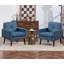 Chaise d'appoint Cottle Mid Century, chaises de salon en tissu avec cadre en bois, fauteuil de lecture confortable avec dossier confortable pour appartement, salon, chambre à coucher, salle d'attente, petit espace, coin, bleu-12279267