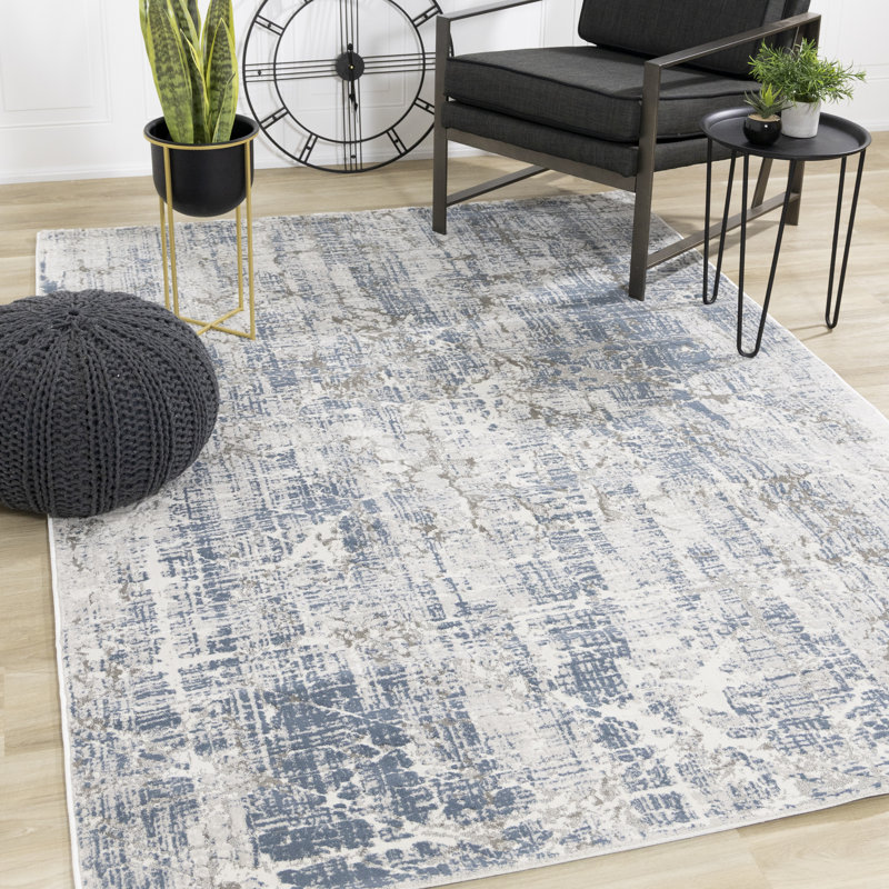 Tapis gris à motif géométrique Mallorca, Rectangle 5 pi 3 po x 7 pi 7 po