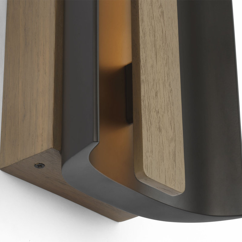 Anne-Marie Barton Remi 18" Sconce, Matte Carbon/Warm Walnut