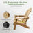 Upgraded Folding All-Weather HDPE Adirondack Chair With Dual Cup Holders, 37.8 In. Extra High Back & Reinforced Seat 3PCS-1535825364