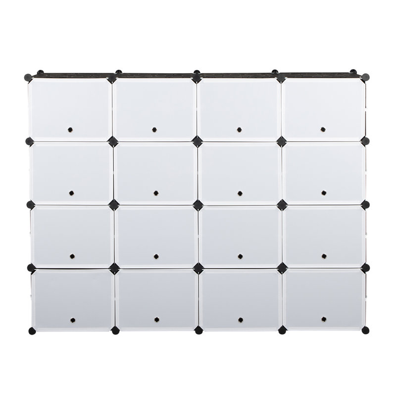 8-Tier Portable 64 Pair Shoe Rack Organizer 32 Grids Tower Shelf Storage Cabinet Stand Expandable For Heels Boots Slippers