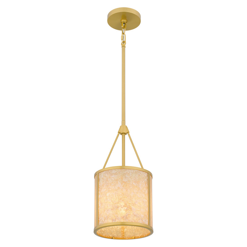 Rubbico 1-Light Brushed Gold Mini Pendant