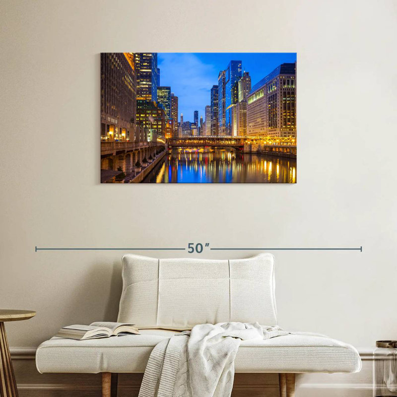 Sirci Bustling Downtown Chicago, H 24 po x l 36 po