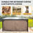 Aluminum Patio Gazebo Lean to Wall Mounted Pergola with Sloping Galvanized Steel Roof-88659216