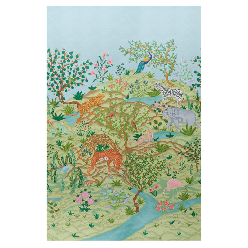Finches Jungle Panel Set, Verdant