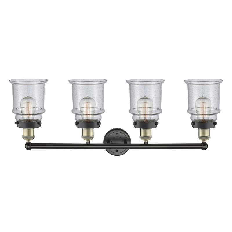 Cailen 4 - Light Dimmable Vanity Light, Clear, Antique Brass