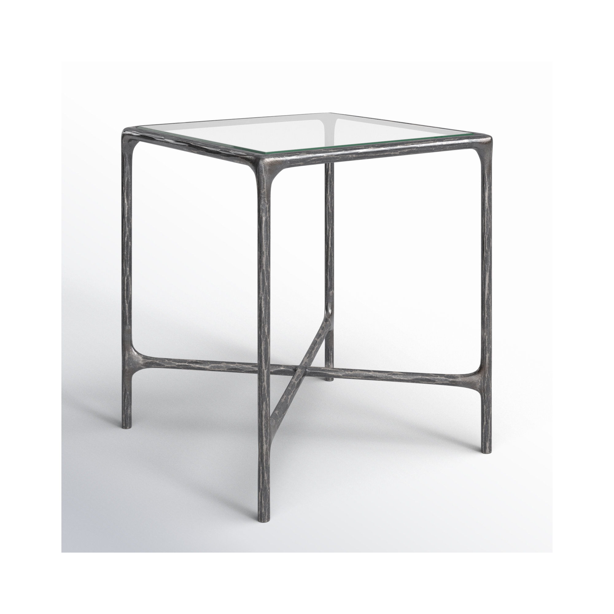 Evelynn End Table, Clear, Black
