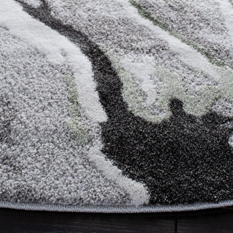 Grovesend 300 Performance Abstract Rug, Round 6'7"