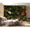 Feuilles avec fleurs tropicales - papier peint botanique 3D - motif de plante de la jungle pour un décor intérieur inspiré de la nature