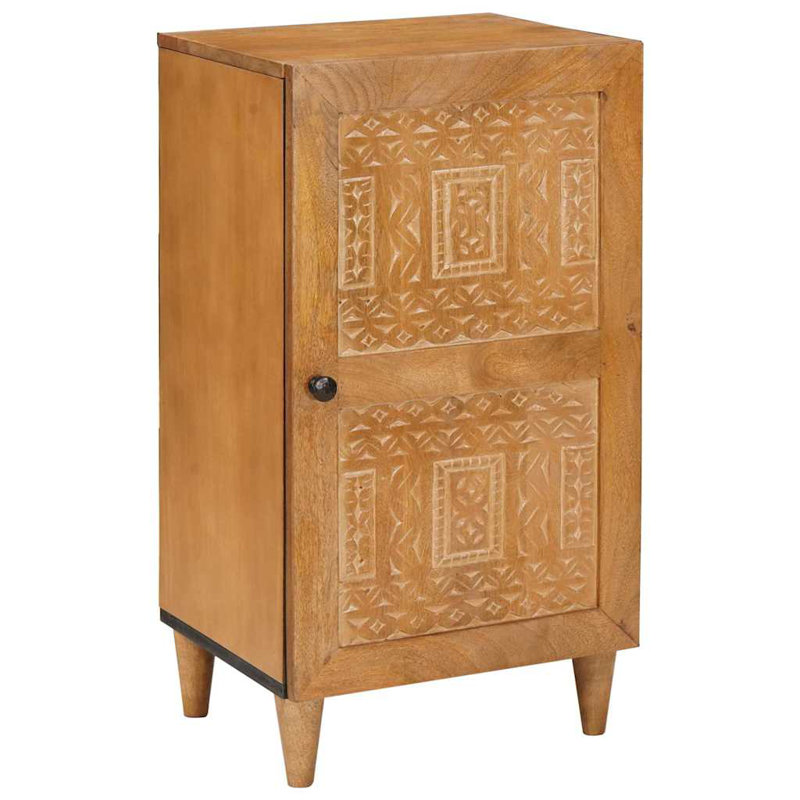 Solid Wood Accent Cabinet, Light Brown