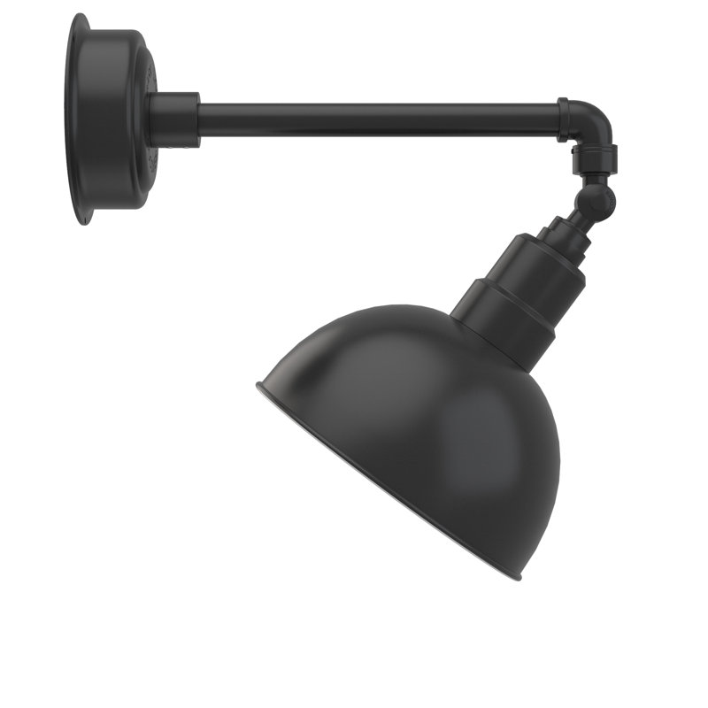 Luminaire de grange d’extérieur à del blackspot, Noir mat, H 14,89 po x l 10 po x P 21,5 po