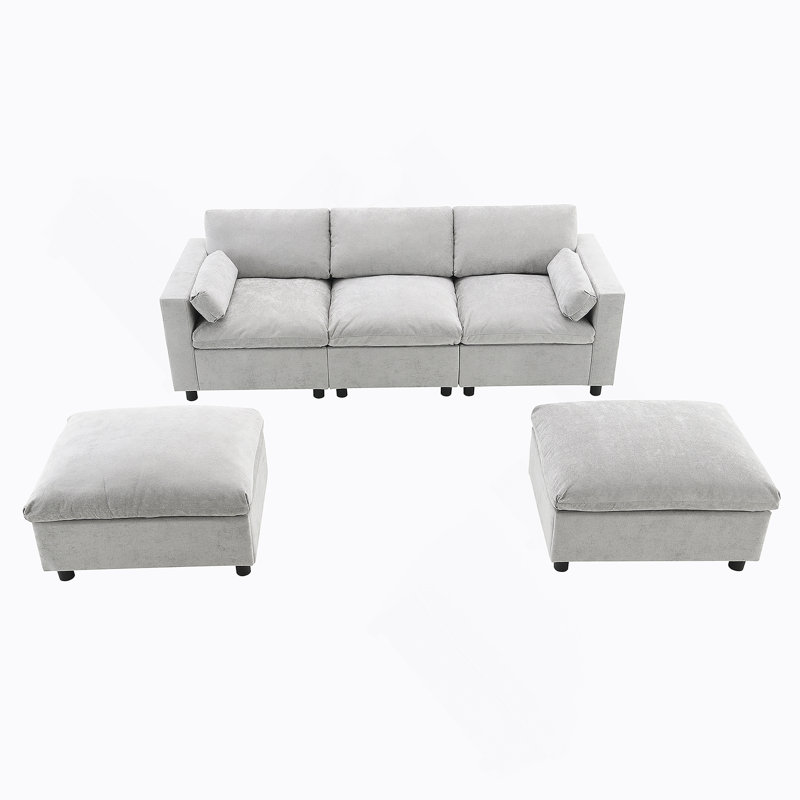Comfortable U-Shaped Sectional Sofa with Storage and Versatile Design for Relaxation, Grey