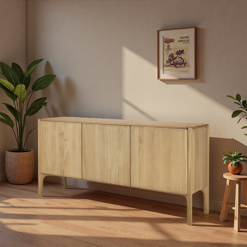Buffet de style nordique rétro et minimaliste, Burlywood